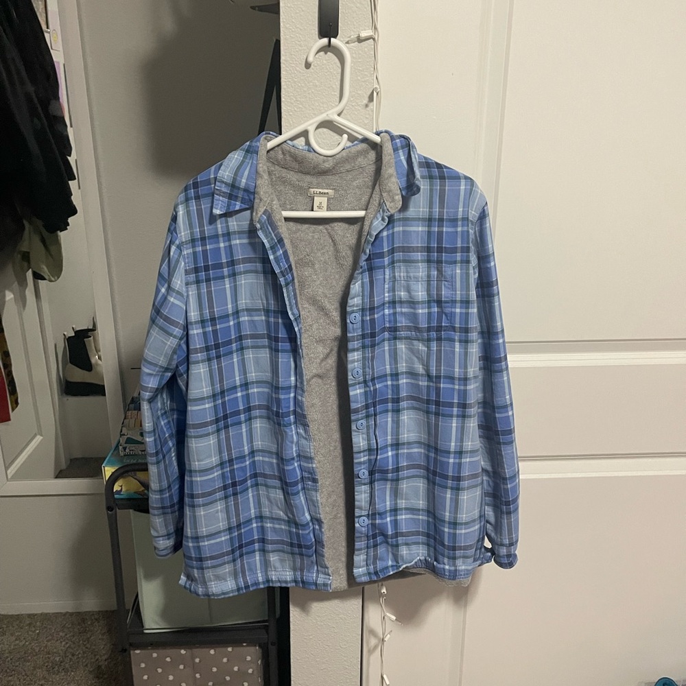LL Bean Light Blue Shacket